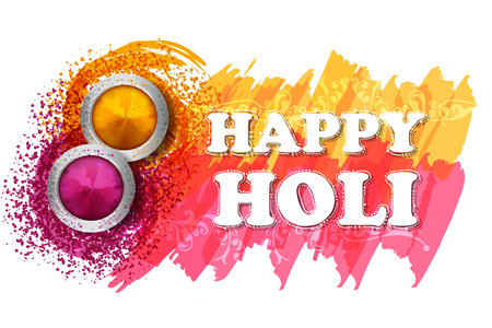 Colorful background for festival of colors Holi celebrated in Indiaのイラスト素材