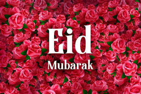 illustration of Ramadan Kareem Generous Ramadan greetings for Islam religious festival Eid rose backgroundのイラスト素材
