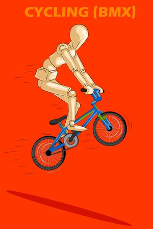 Concept of Football with wooden human mannequin. Vector illustrationのイラスト素材