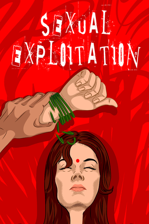 Social Awareness concept poster for Stop Sexual Exploitationのイラスト素材