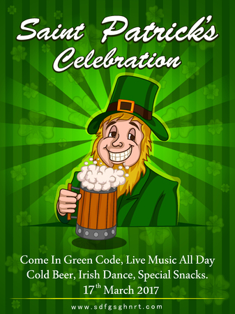 Greeting template for Saint Patricks Day Celebrationのイラスト素材