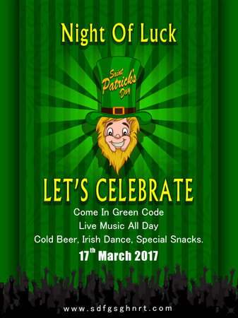 Greeting template for Saint Patricks Day Celebrationのイラスト素材