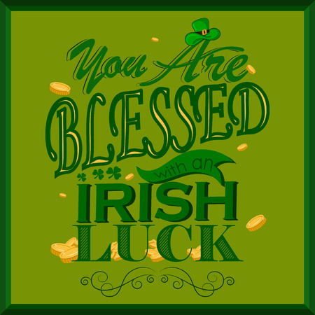 Saint Patrick Day wishings and greetingsのイラスト素材