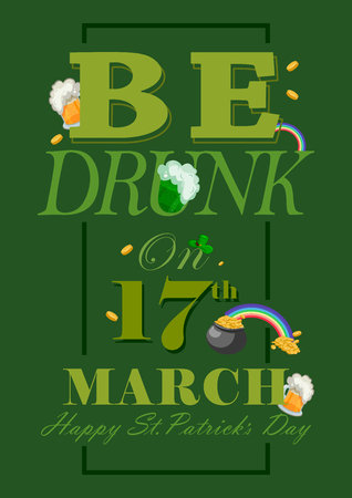 Saint Patrick Day wishings and greetingsのイラスト素材