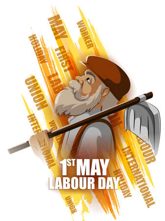 Happy May Day knows as Internation Workers Day or Labour Dayのイラスト素材