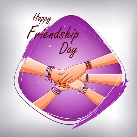 Happy Friendship Day greeting background template for banner designのイラスト素材