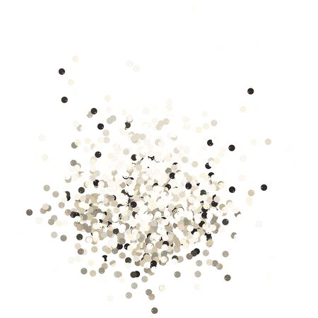 Silver sequins isolated on white background. Silver confetti.のイラスト素材