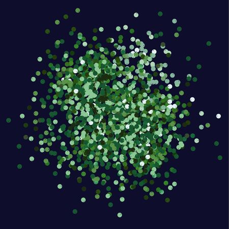 Green sequins background. Deep green confetti. New Year background.のイラスト素材