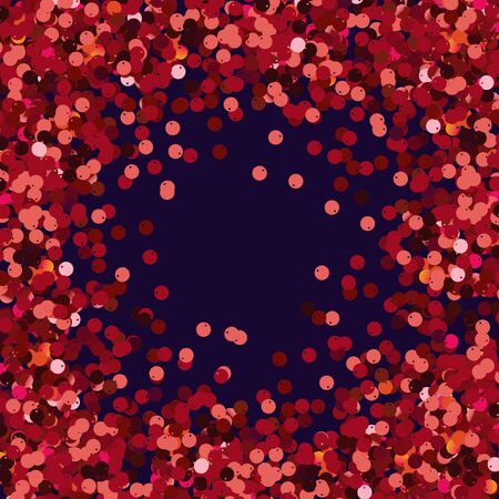 Red sequins background. Deep red confetti. New Year background.のイラスト素材