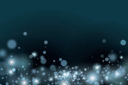 Abstract blue sparkle background. Blurred indigo mystery star dust background. 3D shining abstract vector background.のイラスト素材