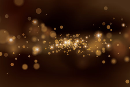 Abstract brown sparkle background. Blurred star dust background.のイラスト素材