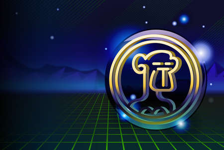 NFT background in retro style with copyspace. Banner Non-fungible token. Bored ape NFT collection.のイラスト素材