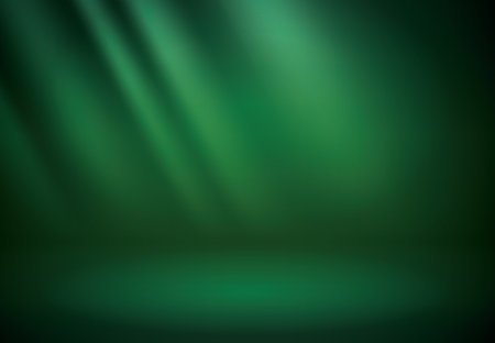 Empty studio scene background. Neutral Green gradient background. Soft studio lighting. Photostudio soft box lighting.の写真素材