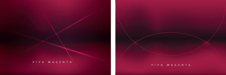 Abstract viva magenta minimalist concept. Elegant deep color background with thin lines. Backdrop for presentation and posters.の写真素材