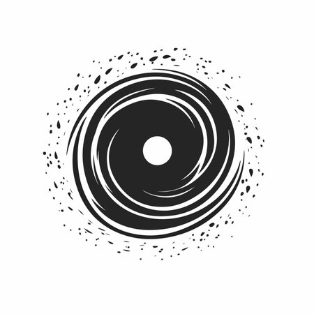Vinyl record. Vector illustration. Isolated on white background.のイラスト素材