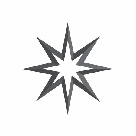 Star icon in flat style. Star vector illustration on white isolated background. Star business concept.のイラスト素材
