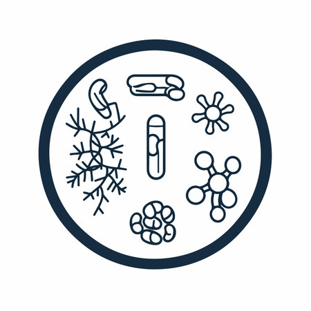 Virus and bacteria line icon. Bacteria, microbe, cell, virus. Vector illustration