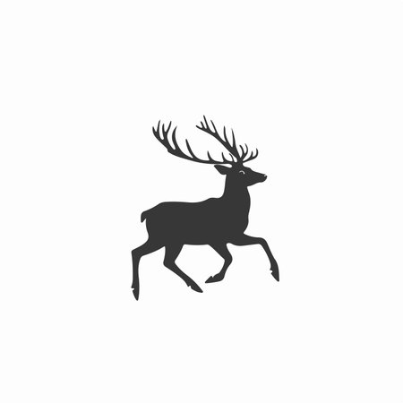 Deer icon in flat style. Animal vector illustration on white isolated background. Deer business concept.のイラスト素材