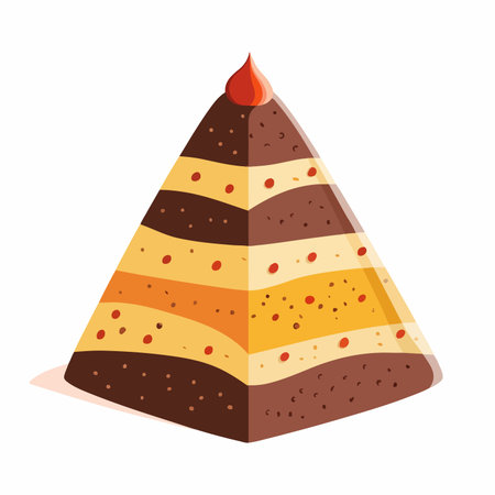 Birthday cake icon. Flat illustration of birthday cake vector icon for web design