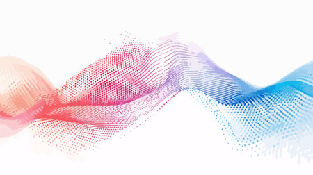 Abstract background with dynamic particles. Vector Illustration. EPS 10.のイラスト素材