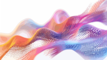 abstract colorful wave on a white background, vector illustration EPS10のイラスト素材