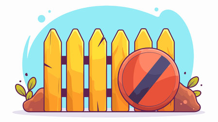 Fence icon. Cartoon illustration of fence vector icon for web designのイラスト素材