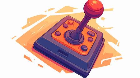 Vector illustration of a joystick on a white background. Eps 10.のイラスト素材