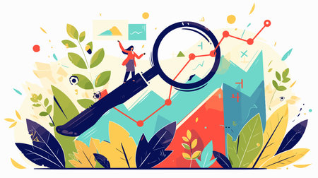 Search engine optimization flat vector illustration. Search engine optimization concept for banner, website design or landing web pageのイラスト素材