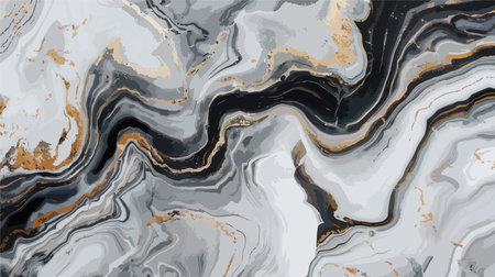 Marble abstract acrylic background. Marbling artwork texture. Agate ripple pattern. Gold powder.のイラスト素材