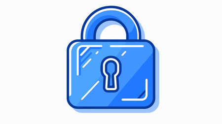 Padlock icon in flat style. Padlock icon vector illustration on white isolated background.