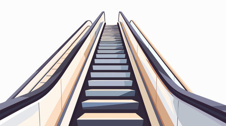 Escalator isolated on white background. Vector illustration. Eps 10.のイラスト素材