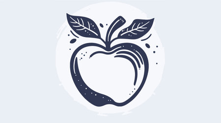 Apple vector illustration. Hand drawn apple icon. Healthy food concept.のイラスト素材
