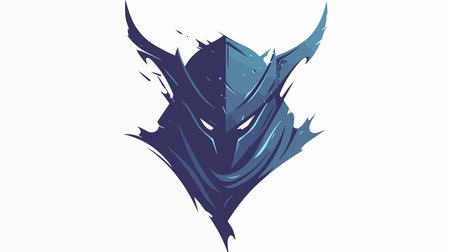 Vector illustration of a medieval knight in armor, helmet and armor.のイラスト素材