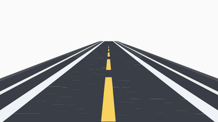 Road on white background. Vector illustration for your design. Eps 10のイラスト素材