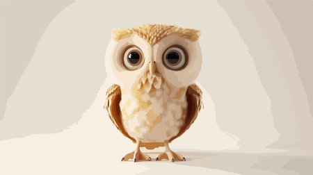Owl on a white background. Cartoon style. Vector illustration.のイラスト素材
