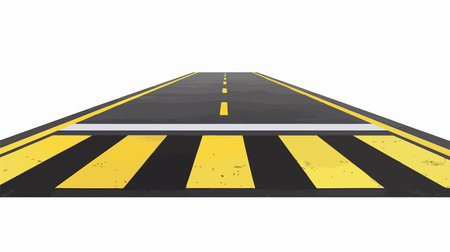 Illustration of a road in the middle of a white background.のイラスト素材