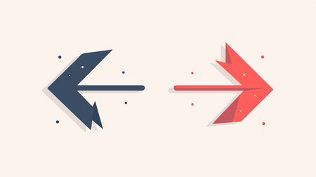 Arrow icon. Vector illustration in flat style. Isolated on white background.のイラスト素材