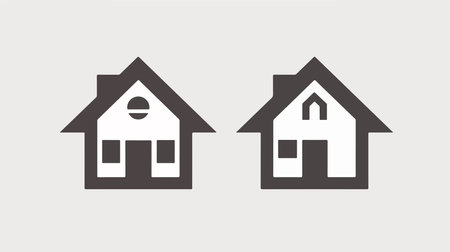 House icon. Real estate symbol. Vector illustration in flat style.のイラスト素材