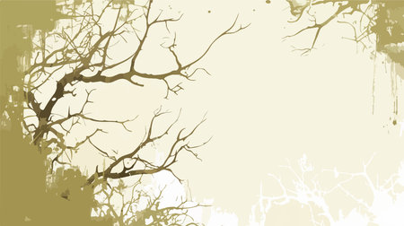 Grunge background with tree branches. EPS10 vector file includedのイラスト素材