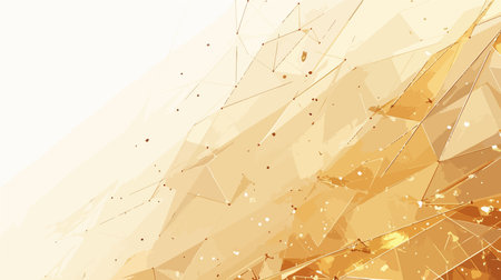 Abstract background with golden polygonal pattern. Vector Illustration.のイラスト素材