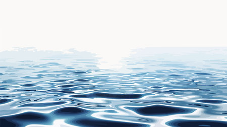 Illustration of blue water surface with ripples and copy space.のイラスト素材