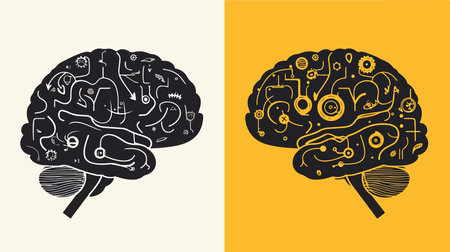Brain. Brainstorming. Brainstorming. Vector illustration.のイラスト素材
