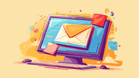 Email marketing vector illustration. Email marketing concept. Email marketing. Email marketing.のイラスト素材
