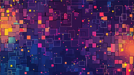 Abstract Pixelated Background with Vibrant and Geometric Textureのイラスト素材