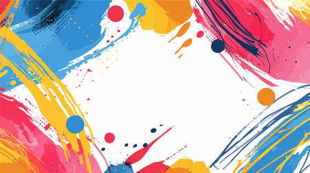 Vibrant and Colorful Abstract Template with Spots in Soft Pastel Huesのイラスト素材