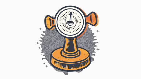 Instantly Available Rubber Stamp Vector Illustration in Pristine Whiteのイラスト素材