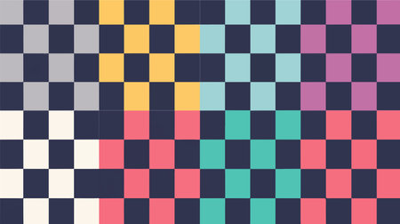 Colorful Checkerboard Pattern with Various Pastel Shadesのイラスト素材