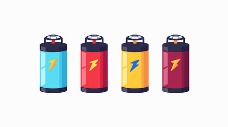 Modern UI Design Battery Icon Depicting 80% Charge on White Backgroundのイラスト素材