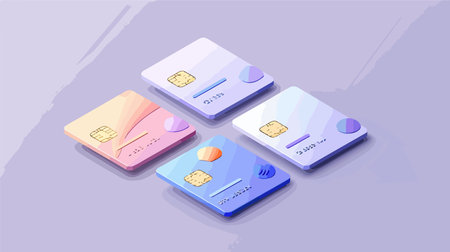 Pristine Credit Card Icon in Modern Neumorphism Styleのイラスト素材