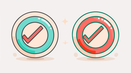 Dos and Don'ts Guide with Badge Icon on White Backgroundのイラスト素材